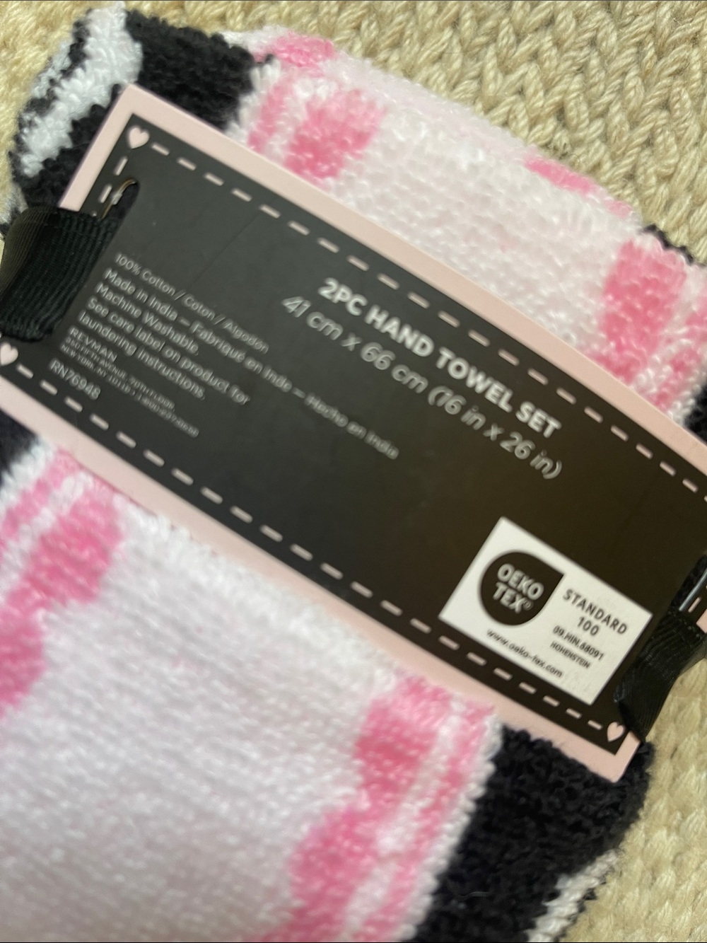 Set of 2 Rose Print Hand Towels by Betsey Johnson - Picture 7 of 7